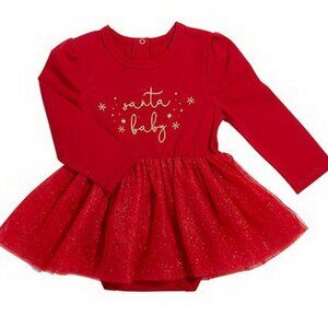 Stephan Baby "Santa Baby" Red Snapshirt Dress/NWT/6-12M